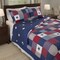 Lavish Home Caroline Twin Quilt Set Red White Blue Microfiber Patchwork